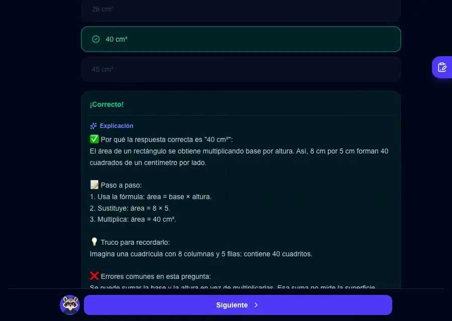 Pregunta de práctica resuelta en Ensayati con la explicación paso a paso y los errores comunes